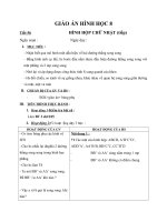 Giáo án Hình học 8 chương 4 bài 2: Hình hộp chữ nhật (tiếp theo)