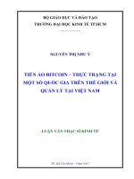 Tiền ảo bitcoin   thực trạng tại một số quốc gia trên thế giới và quản lý tại việt nam
