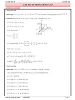 Bài giảng hệ tọa độ trong không gian