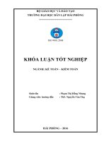 Hoàn thiện công tác kế toán nguyên vật liệu tại Công ty TNHH Thương mại – dịch vụ Hoàng Khánh (Khóa luận tốt nghiệp)