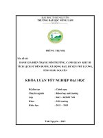 Đánh giá hiện trạng môi trường, cảnh quan khu di tích lịch sử đền Đuổm, xã Động Đạt  huyện Phú Lương  tỉnh Thái Nguyên (Khóa luận tốt nghiệp)