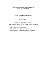 skkn một số BIỆN PHÁP GIÚP học SINH lớp 1b GIỮ vở SẠCH, VIẾT CHỮ đẹp 