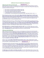 NHỮNG KỸ NĂNG TÙY BIẾN BẢNG EXCELL