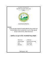 Đánh giá hiện trạng ô nhiễm môi trường nước mặt phát sinh do chăn nuôi bò sữa tại xã Vĩnh Thịnh  huyện Vĩnh Tường  tỉnh Vĩnh Phúc (Khóa luận tốt nghiệp)