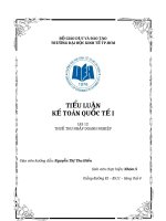 TIỂU LUẬN KẾ TOÁN QUỐC TẾ : THUẾ THU NHẬP DOANH NGHIỆP
