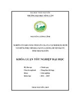 Nghiên cứu khả năng tích lũy của C02 của vật rơi dụng dưới tán rừng phục hồi IIA tại xã La Bằng  huyện Đại Từ  tỉnh Thái Nguyên (Khóa luận tốt nghiệp)