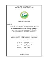 Đánh giá ảnh hưởng của độ dốc tới mức độ bị bệnh do nấm Ceratocystissp. Hại trên keo lai Acacia hybrid tại xã Văn hán  huyện Đồng Hỷ  tỉnh Thái Nguyên (Khóa luận tốt nghiệp)