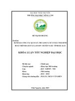 Đánh giá công tác quản lý, thu gom và xử lý rác thải sinh hoạt trên địa bàn xã Lam Sơn  huyện Na Rì  tỉnh Bắc Kạn (Khóa luận tốt nghiệp)