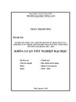 Đánh giá công tác chuyển quyền sử dụng đất của Phường Tân Thịnh, thành phố Thái nguyên  tỉnh Thái Nguyên giai đoạn 2011– 2013 (Khóa luận tốt nghiệp)