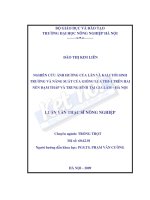 NGHIÊN cứu ẢNH HƯỞNG của lân và KALI tới SINH TRƯỞNG và NĂNG SUẤT của GIỐNG lúa TH5 1 TRÊN HAI nền đạm THẤP và TRUNG BÌNH tại GIA lâm hà nội 