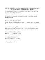 (FULL 200 CÂU) ĐÁP ÁN BỘ ĐỀ THI TRẮC NGHIỆM TIẾNG ANH THI CÔNG CHỨC QUẢNG NGÃI đợt 2 năm 2018