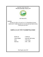 Đánh giá công tác quản lý và tình hình sử dụng thuốc bảo vệ thực vật trên địa bàn xã Cổ Lũng  Huyện Phú Lương  Tỉnh Thái Nguyên (Khóa luận tốt nghiệp)