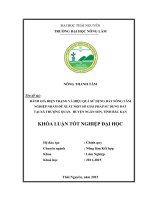 Đánh giá hiện trạng và hiệu quả sử dụng đất nông lâm nghiệp nhằm đề xuất một số giải pháp sử dụng đất tại xã Thượng Quan  huyện Ngân Sơn  tỉnh Bắc Kạn (Khóa luận tốt nghiệp)