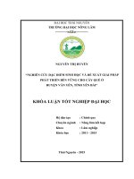 Nghiên cứu đặc điểm sinh học từ đó đề xuất những giải pháp phát triển bền vững cho cây Quế ở Huyện Văn Yên  tỉnh Yên Bái (Khóa luận tốt nghiệp)