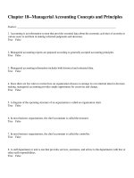 Test bank accounting 25th editon warren chapter 18  managerial accounintg concept and principes 