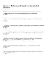 Test bank accounting 25th ediiton warren chapter 24  performance evauation for decentralized 