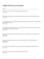 Test bank accounting 25th editon warren chapter 20  process cost systems 
