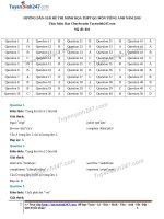 Loi giai chi tiet de minh hoa mon tieng anh nam 2018 