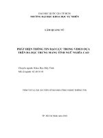 Phát hiện thông tin bạo lực trong video dựa trên đa đặc trưng mang tính ngữ nghĩa cao TT