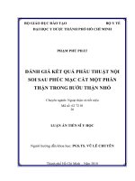 LATS-Đánh giá kết quả phẫu thuật nội soi sau phúc mạc cắt một phần thận trong bướu thận nhỏ (FULL TEXT)