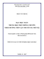 Dạy học toán trung học phổ thông chuyên theo hướng tiếp cận thuyết đa trí tuệ tt