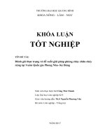 Đánh giá thực trạng và đề xuất giải pháp phòng cháy chữa cháy rừng tại Vườn Quốc gia Phong Nha Kẻ Bàng (Khóa luận tốt nghiệp)