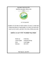 Nghiên cứu kĩ thuật nhân giống cây bảy lá một hoa Paris polyphylla nhằm phục vụ công tác bảo tồn loài tại xã Nam La  huyện Văn Lãng  tỉnh Lạng Sơn (Khóa luận tốt nghiệp)