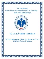 Thiết kế hệ thống sấy thùng quay sấy bắp với năng suất 800 kgh