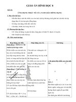 Giáo án Hình học 8 chương 3 bài 9: Ứng dụng thực tế của tam giác đồng dạng