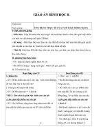 Giáo án Hình học 8 chương 3 bài 9: Ứng dụng thực tế của tam giác đồng dạng