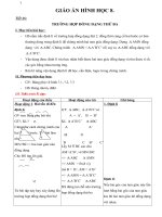 Giáo án Hình học 8 chương 3 bài 7: Trường hợp đồng dạng thứ ba