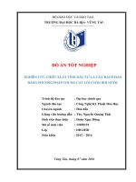 Nghiên cứu chiết xuất tinh dầu từ lá cây bạch đàn bằng phương pháp chưng cất lôi cuốn hơi nước (Đồ án tốt nghiệp)