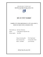 Nghiên cứu tổng hợp Zeolit 3A từ cao lanh và khảo sát khả năng làm khan cồn (Đồ án tốt nghiệp)