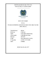 Ứng dụng mô hình Clim đánh giá khả năng chịu tải cho sông Thị Vải (Đồ án tốt nghiệp)