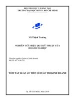 Nghiên cứu hiệu quả kỹ thuật của doanh nghiệp  tt 