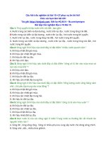 Câu hỏi trăc nghiệm từ bài 15 đến bài 27 địa lý 10