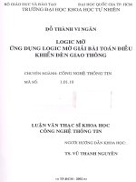 ỨNG DỤNG LOGIC mờ GIẢI bài TOÁN điều KHIỂN đèn GIAO THÔNG