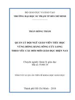 Quản lý đội ngũ GVTH vùng đồng bằng sông cửu long theo yêu cầu đổi mới giáo dục hiện nay tt 