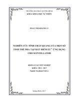 Nghiên cứu tính chất quang của một số tinh thể pha tạp đất hiếm EU3+ ứng dụng cho scintillator (Khóa luận tốt nghiệp)