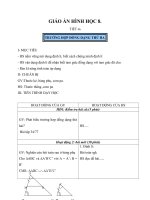Giáo án Hình học 8 chương 3 bài 7: Trường hợp đồng dạng thứ ba