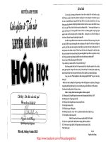 Kinh nghiệm và tiểu sảo luyện đề thi quốc gia môn hoá học nguyễn anh phong