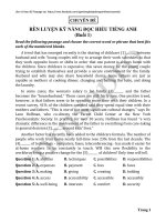 Chuyên đề rèn luyện kỹ năng đọc hiểu tiếng Anh (Buổi 1)