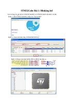 Tự học STM32 dùng STMCubeMX Bài 1: Blinking led