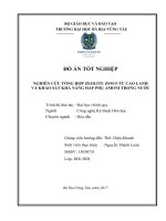 Nghiên cứu tổng hợp zeolite ZSM5 từ cao lanh và khảo sát khả năng hấp phụ amoni trong nước (Đồ án tốt nghiệp)