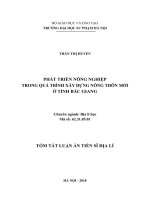 Phát triển nông nghiệp trong quá trình xây dựng nông thôn mới ở tỉnh bắc giang tt 