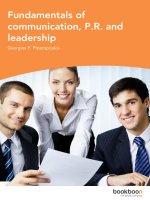 Fundamentals of communication, p r  and leadership 