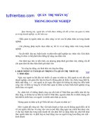 QUẢN TRỊ NHÂN SỰ TRONG DOANH NGHIỆP Ở VIỆT NAM