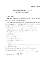 Giáo án Đại số 8 chương 2 bài 9: Biến đổi các biểu thức hữu tỉ. Giá trị của phân thức