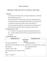 Giáo án Đại số 8 chương 2 bài 9: Biến đổi các biểu thức hữu tỉ. Giá trị của phân thức