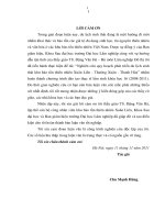 Nghiên cứu quy hoạch phát triển du lịch sinh thái Khu bảo tồn thiên nhiên Xuân Liên - Thường Xuân - Thanh Hóa